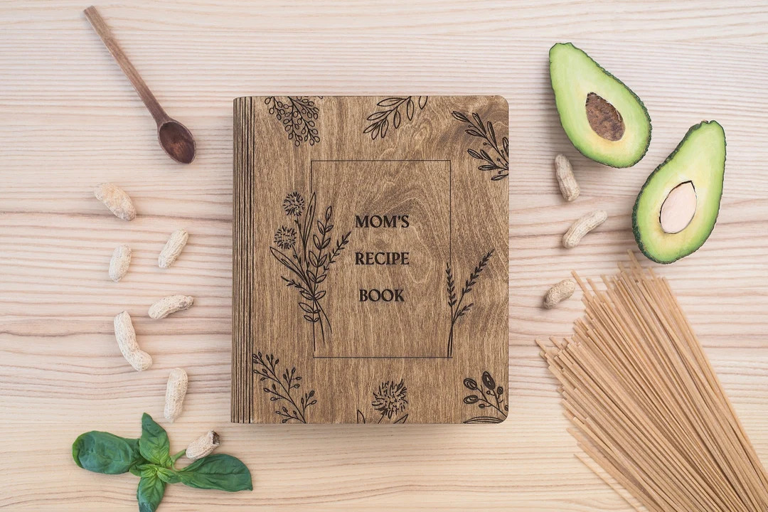 Recipe Book Custom Blank Binder Gifts for Mom Wooden Cookbook - Etsy | Etsy (US)