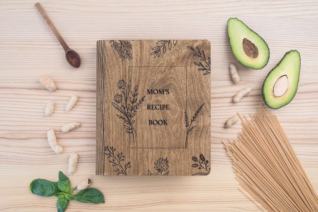 Recipe Book Custom Blank Binder Gifts for Mom Wooden Cookbook - Etsy | Etsy (US)