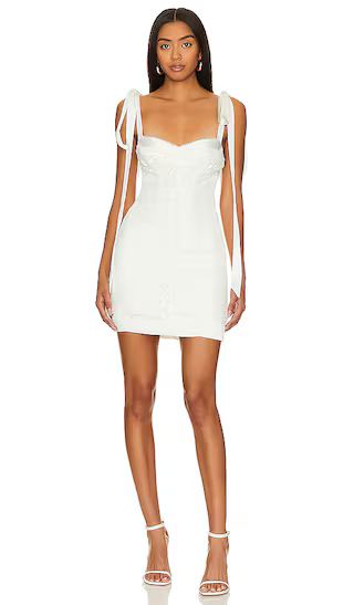 Zahra Mini Dress in White | Revolve Clothing (Global)