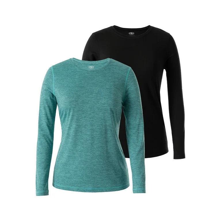 Athletic Works Women's Active Core Long Sleeve Tee, 2-Pack | Walmart (US)