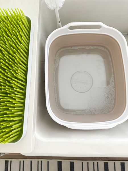 Love this collapsible dishpan with draining plug that we use to wash baby girl’s bottles, pumping accessories and more! Has been so nice to use to soak our items before we put it in the sanitizer. Collapsible and easy to use 

#LTKhome #LTKstyletip #LTKbaby
