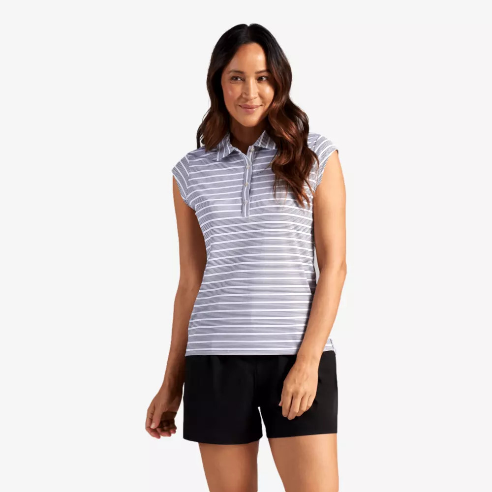 PUMA Women's Pique YD Stripe Cap Sleeve Golf Polo | PGA TOUR Superstore