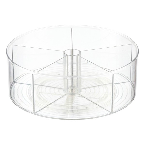 iDESIGN Linus 9" Divided Turntable Clear | The Container Store