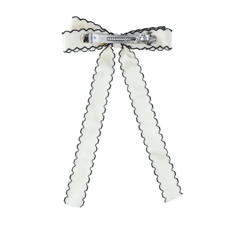 No Boundaries Scallop Edge Bow, Ivory | Walmart (US)