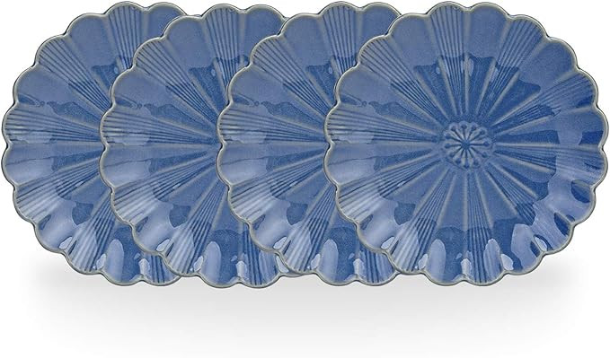 MDZF SWEET HOME 8.5-Inch Ceramic Dinner Plates Set Pizza Pasta Serving Plates Glaze Dessert Dishe... | Amazon (US)