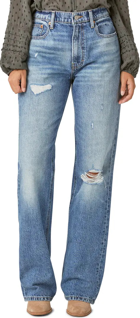 Ripped Boyfriend Flare Jeans | Nordstrom