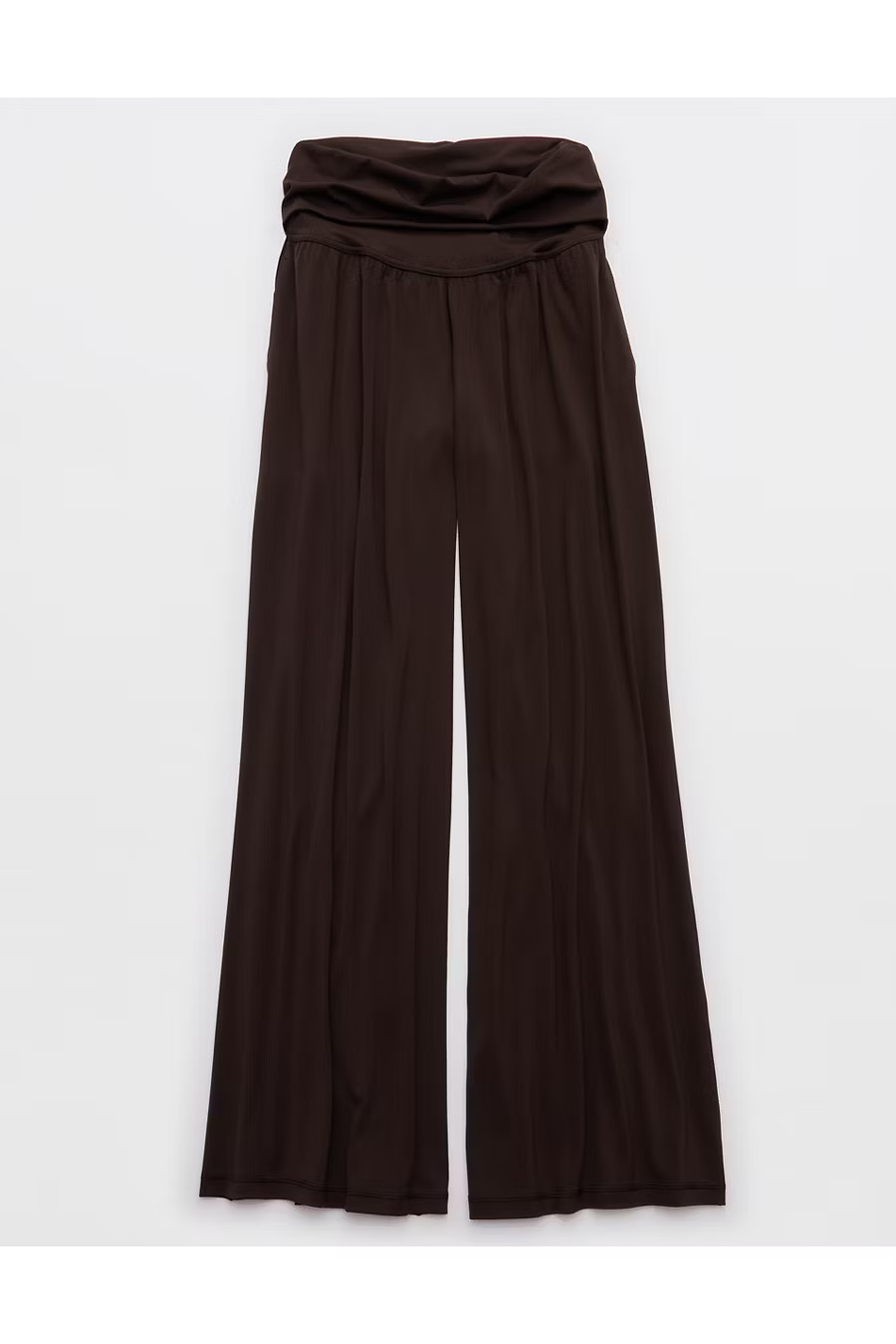 OFFLINE By Aerie Real Me Foldover Super Wide Leg Pant Women's Deep Earth XS Long | American Eagle Outfitters (US & CA)