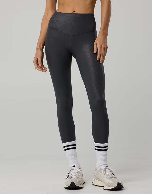 OFFLINE By Aerie Real Me XTRA Rib Foil Legging | Aerie