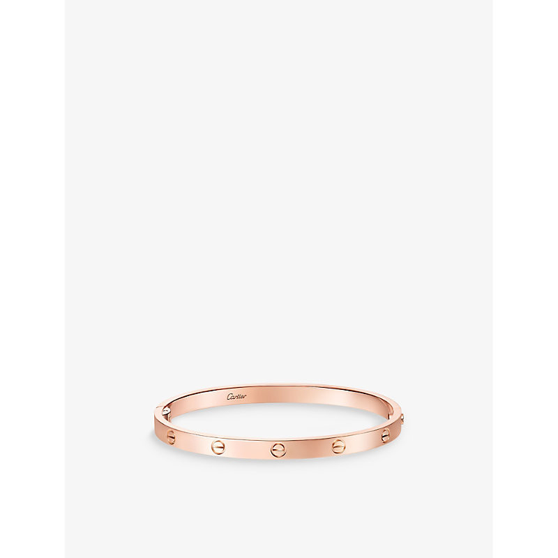 Cartier Womens Rose Gold Love Medium 18ct Rose-Gold Bracelet 17cm | Selfridges