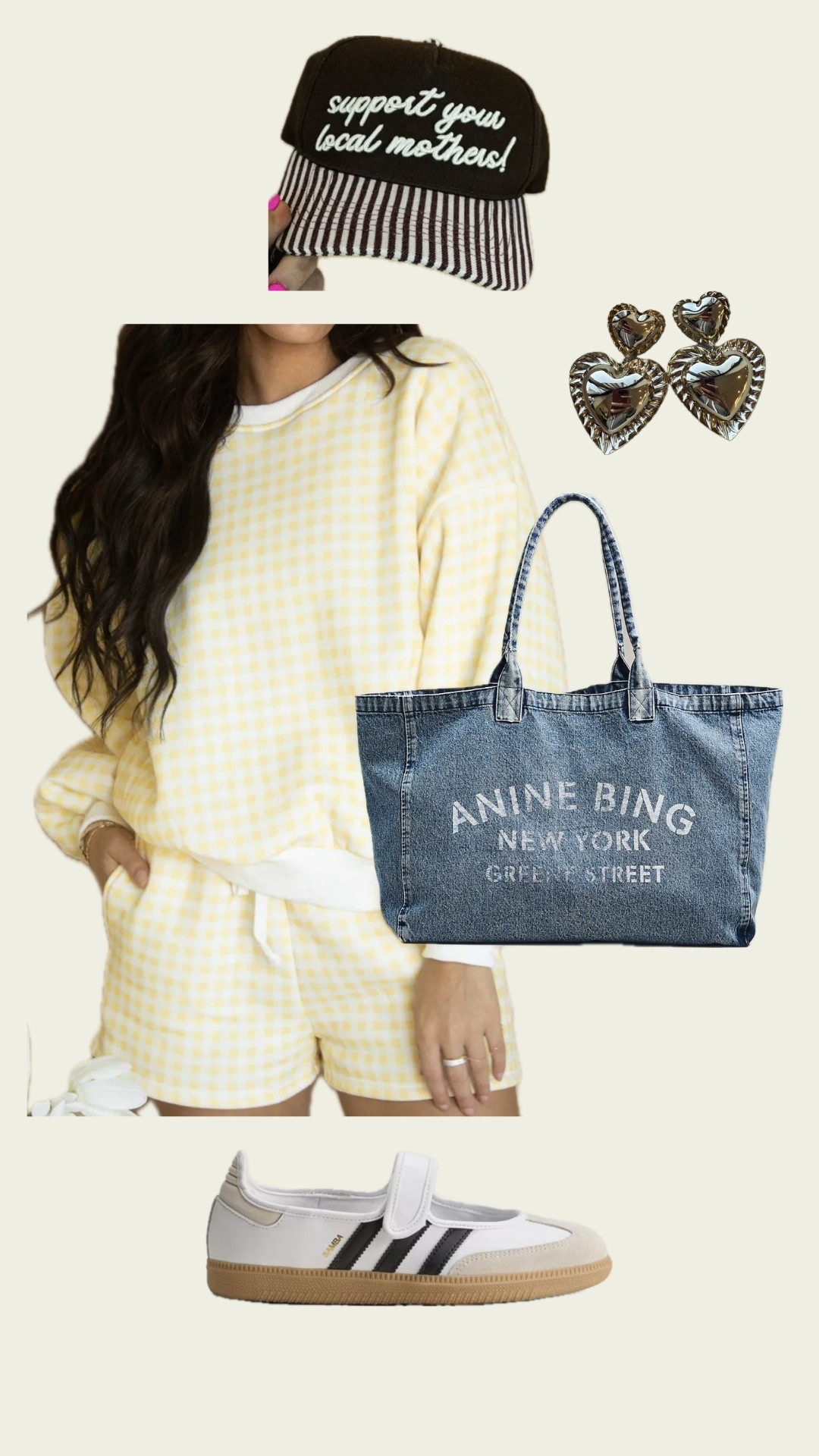 Mom spring outfits 
Comfy cute mom outfit 
Gingham yellow set 
Spring tote bag 

#LTKgrwm #LTKootd #LTKmomlife