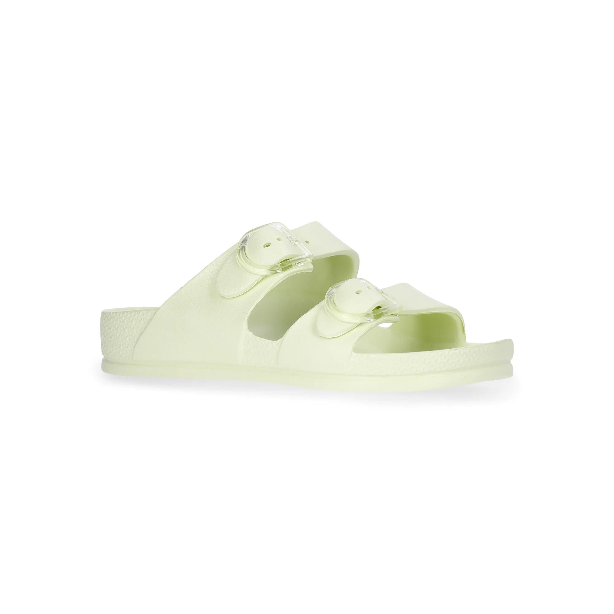 Time and Tru Women's Double Buckle Slide Sandals | Walmart (US)