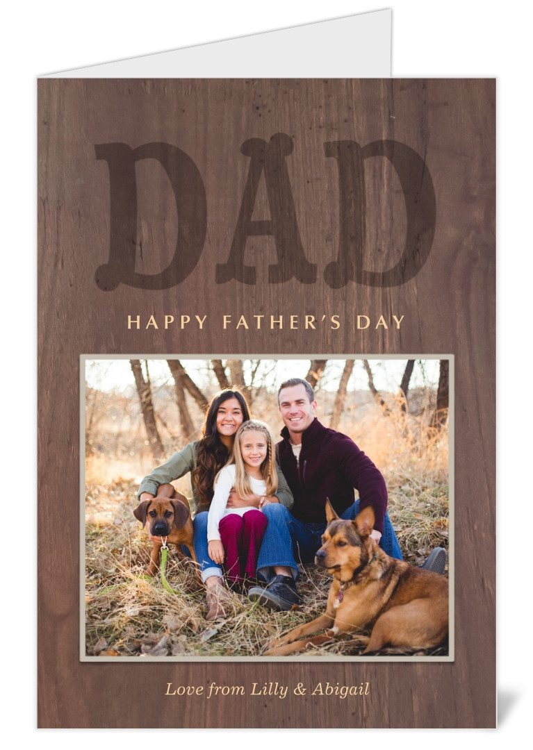 Father's Day Photo Cards: Rugged Dad 1 Qty Folded Greeting Card 5x7 Brown 1 Photo Snapfish | Snapfish USA