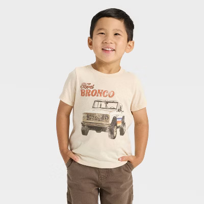 Toddler Ford Bronco Short Sleeve Graphic T-Shirt - Beige 5T | Target