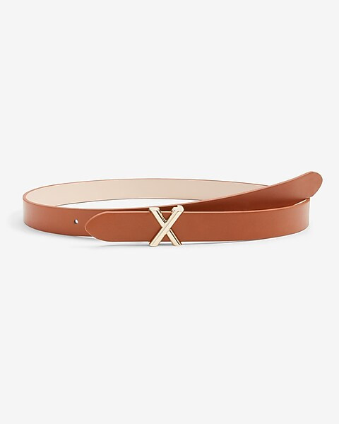 Solid X Buckle Belt | Express