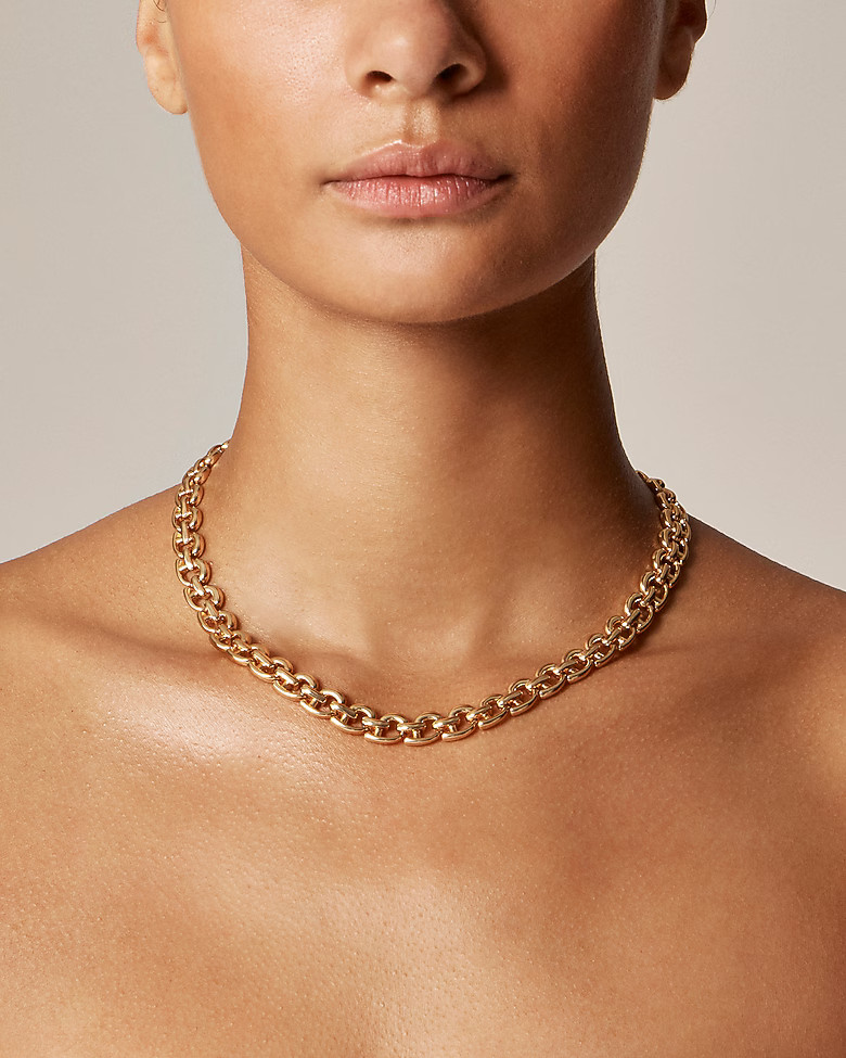 Metallic chainlink necklace | J. Crew US