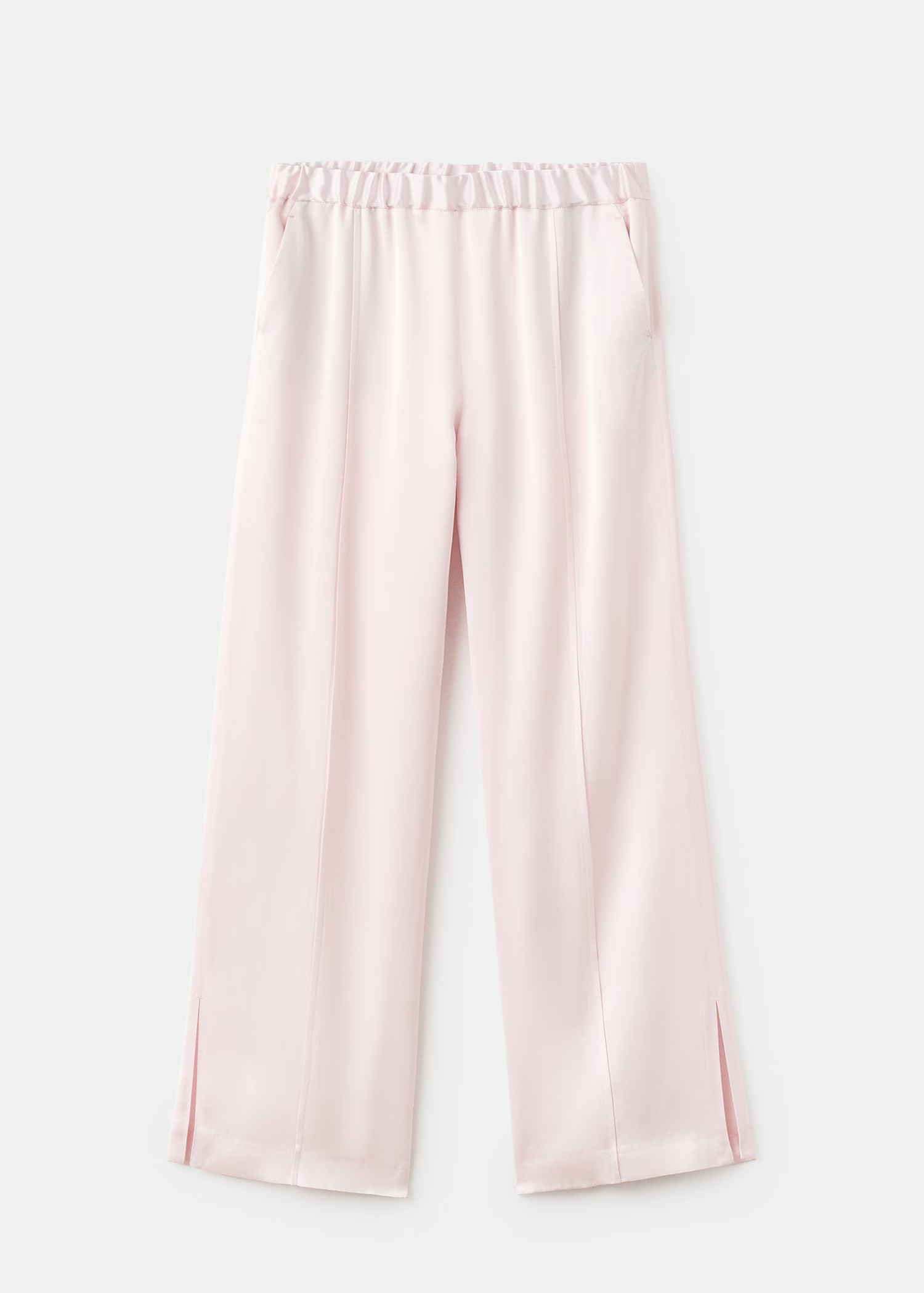 Satin pants with side openings - Women | MANGO USA | Mango (US/MX/AU)