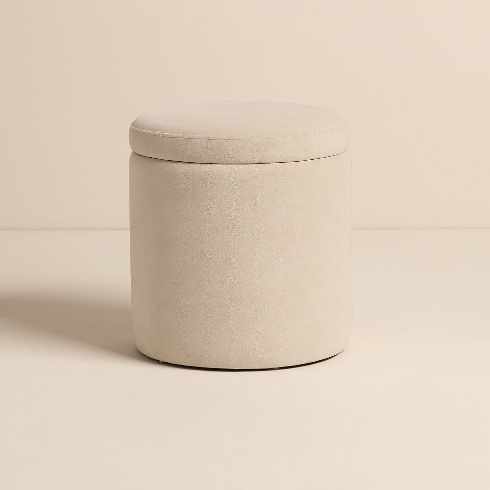 Round Storage Ottoman | Dormify