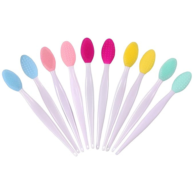 10pcs Silicone Lip Brush Exfoliating Nose Clean Blackhead Removal Brushes With Replacement Head W... | Amazon (US)