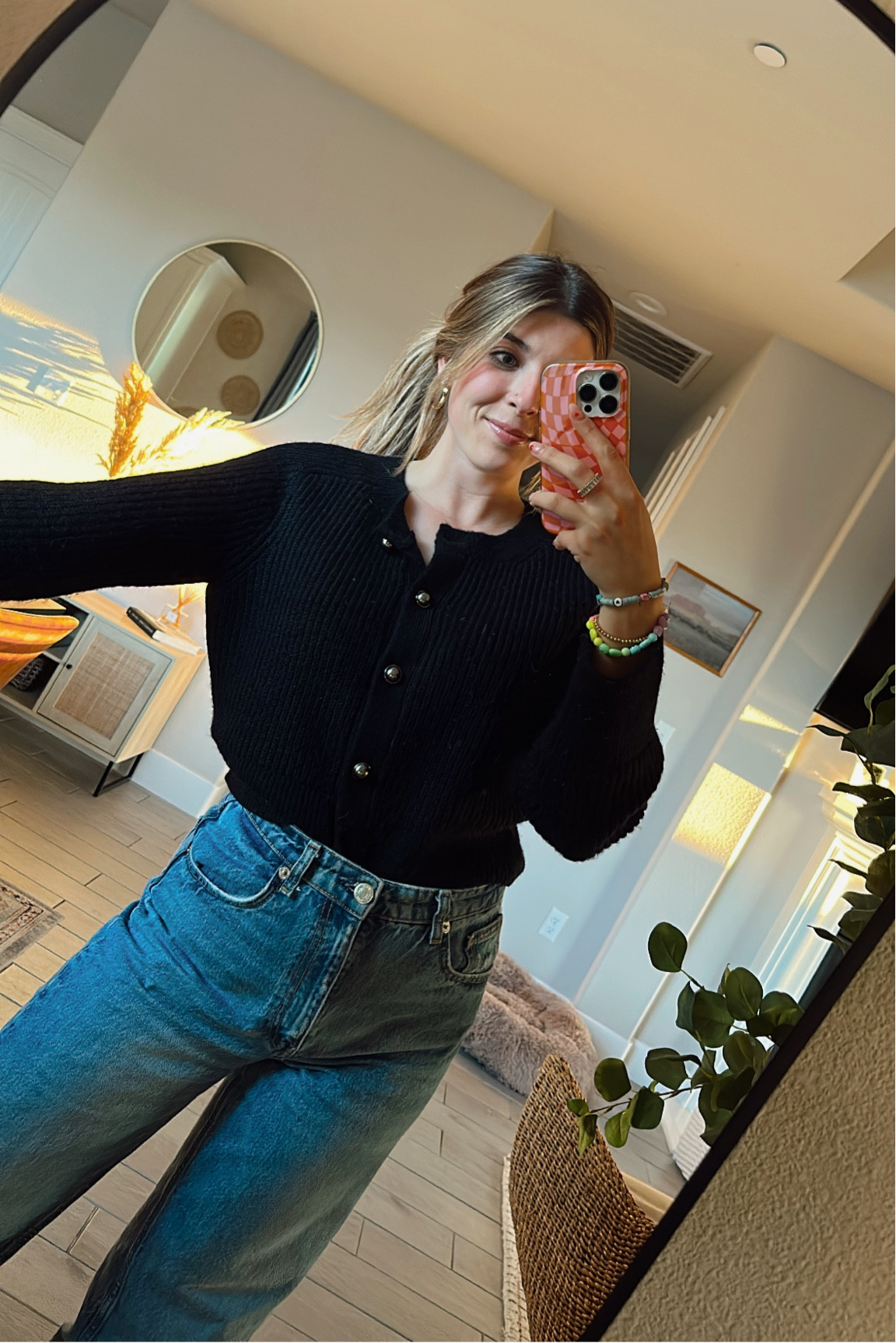 The cutest pearl button up 
sweater🖤

#LTKSpringSale #LTKstyletip #LTKfindsunder50