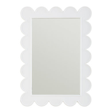 Hayli Scallop Mirror Colorful Wood Wall Decor | Ballard Designs, Inc.