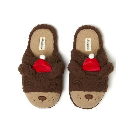 Dearfoams Cozy Comfort Unisex Critter Scuff Slippers | Walmart (US)