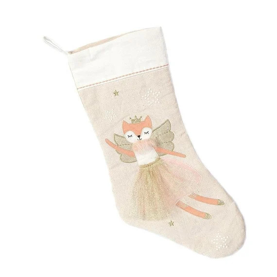 Fox Ballerina Woodland Christmas Stocking, Christmas Stocking, Embroider Christmas Stocking, Pers... | Etsy (US)