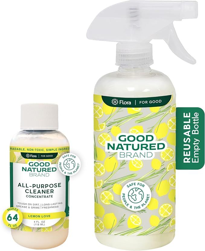 Good Natured Brand All-Purpose Cleaner Concentrate + 16 oz Bottle | Biodegradable Multi-Surface C... | Amazon (US)