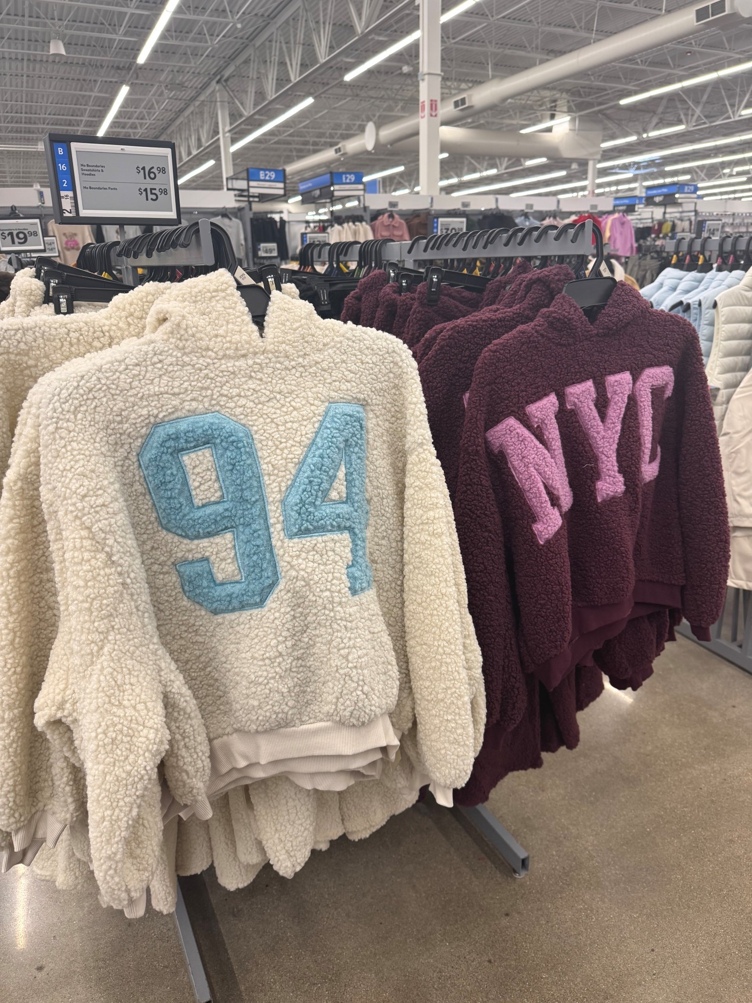 Walmart No Boundaries Embroidered Plush Pullover Hoodie, Women's / No Boundaries Wide Leg Plush Pants, 30.5'' Inseam, Women's

#LTKootd #LTKSeasonal #LTKFindsUnder50