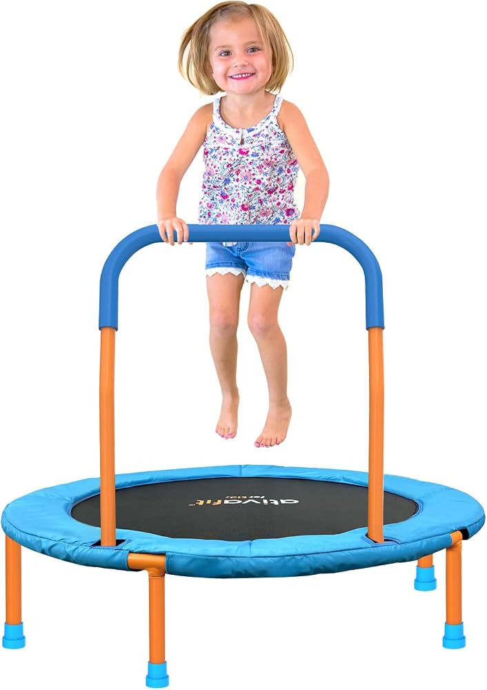 ATIVAFIT 36-Inch Toddler Trampoline with Foam Handle, Foldable Indoor Outdoor Mini Rebounder for ... | Amazon (US)