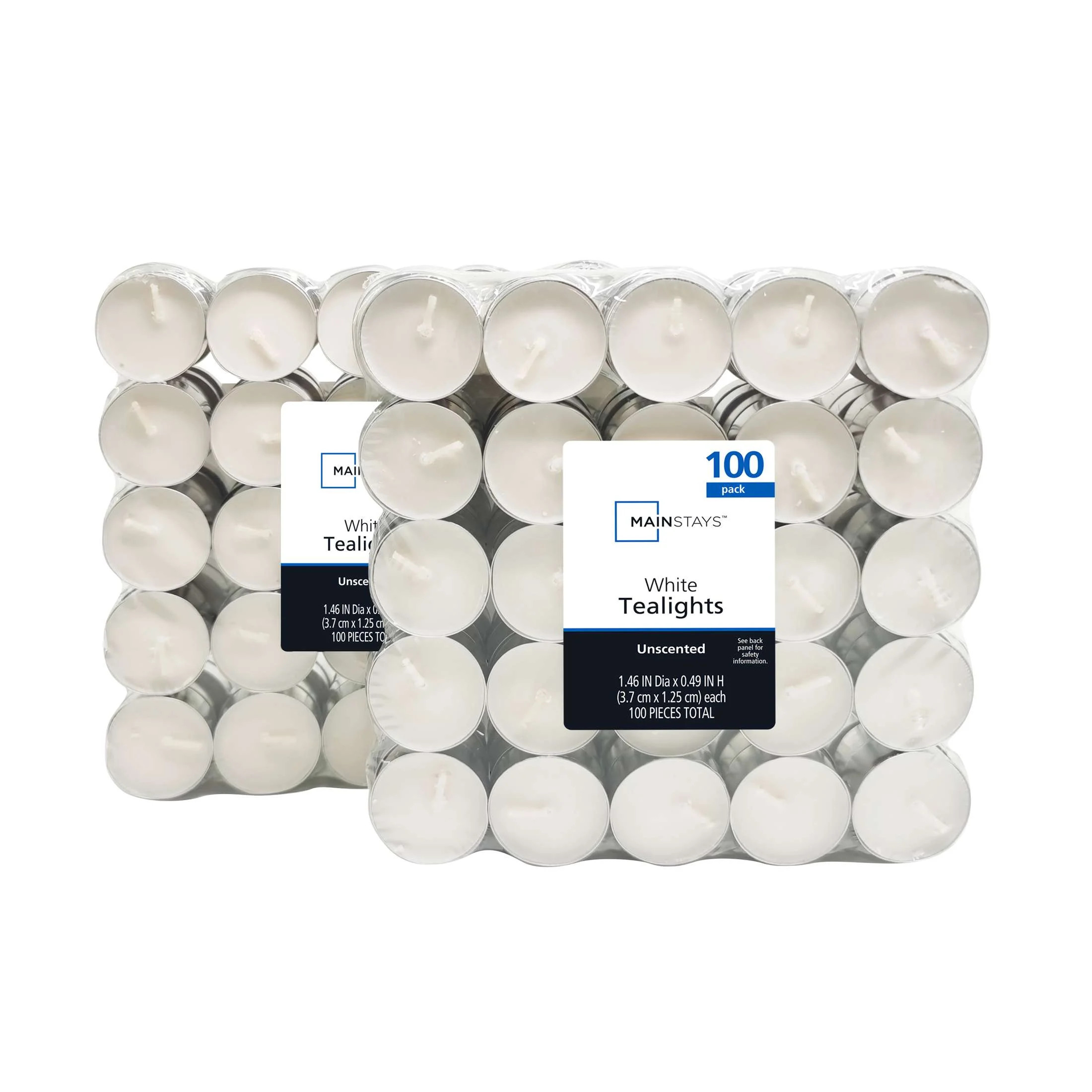 Mainstays White Unscented Indoor/Outdoor Tealight Candles, 100 Count | Walmart (US)