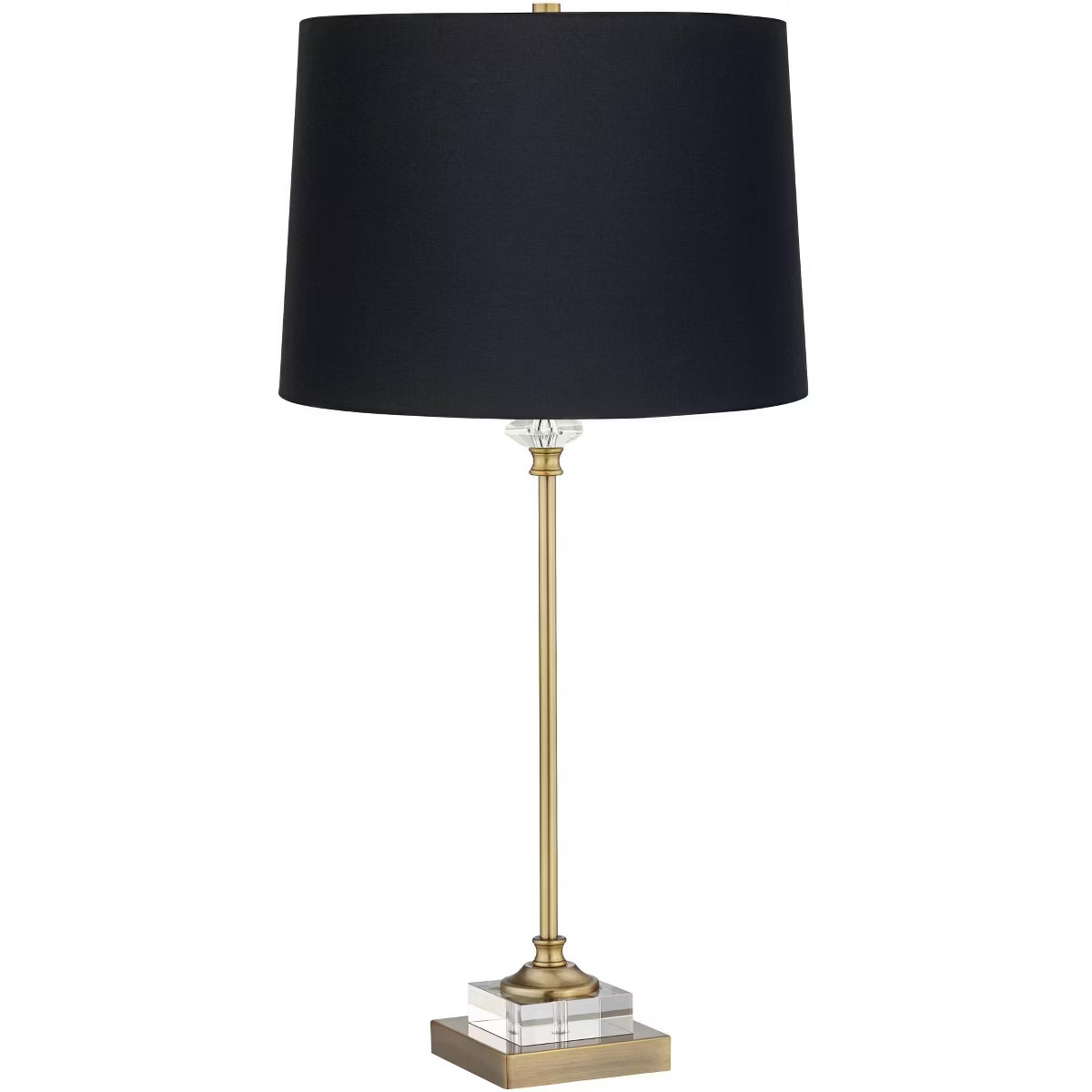 Regency Hill Julia Traditional Buffet Table Lamp 29 1/2" Tall Gold Brass Metal Black Clear Crysta... | Target