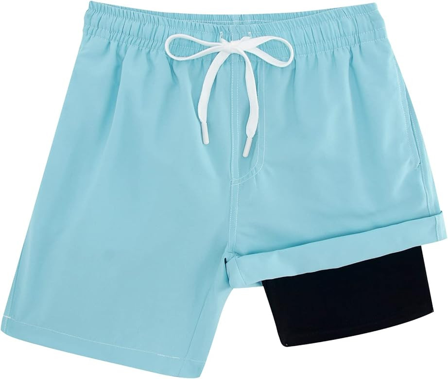 Cozople Boys Swim Trunks Compression Liner Swim Shorts Quick Dry Bathing Suit with Boxer Brief Sw... | Amazon (US)