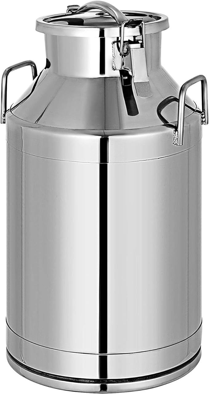 Mophorn 304 Stainless Steel Milk Can 50 Liter Milk Bucket Wine Pail Bucket 13.25 Gallon Milk Can ... | Amazon (US)