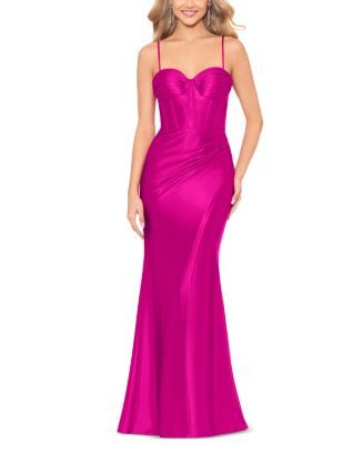 AQUA Satin Mermaid Bustier Gown - Exclusive  | Bloomingdale's Women | Bloomingdale's (US)