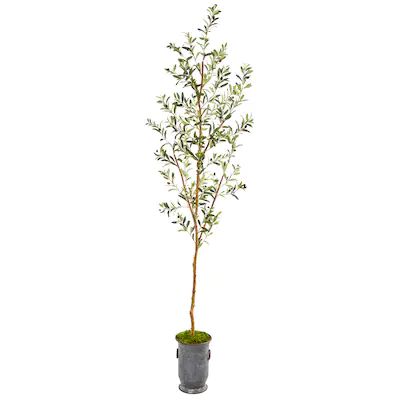 Nearly Natural 90-in Green Indoor Artificial Olive Trees | Lowe's
