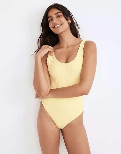 Madewell x Solid & Striped® Ribbed Reversible Annemarie One-Piece Swimsuit | Madewell