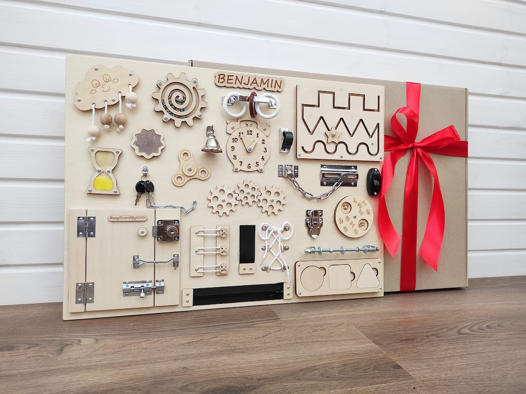 toddler busy board, large Montessori activity board,   sensory board is best educational toy and ... | Etsy (US)