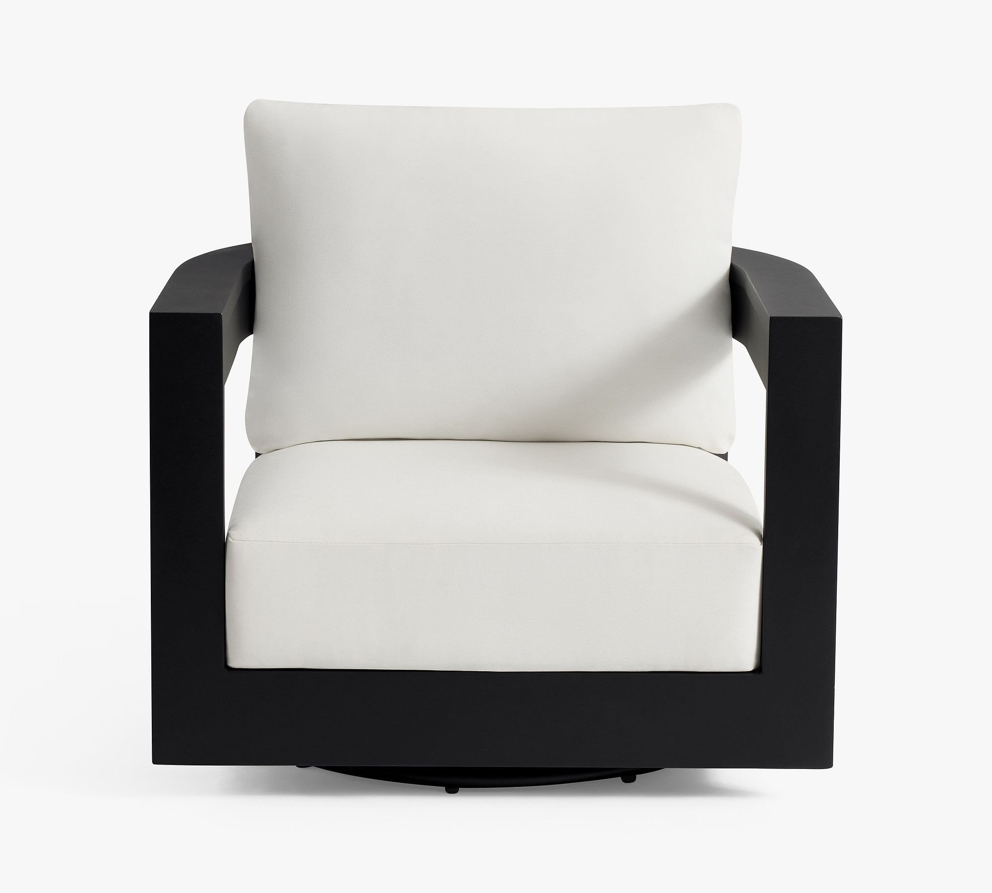 Malibu Metal Swivel Curved Outdoor Lounge Chair | Pottery Barn (US)