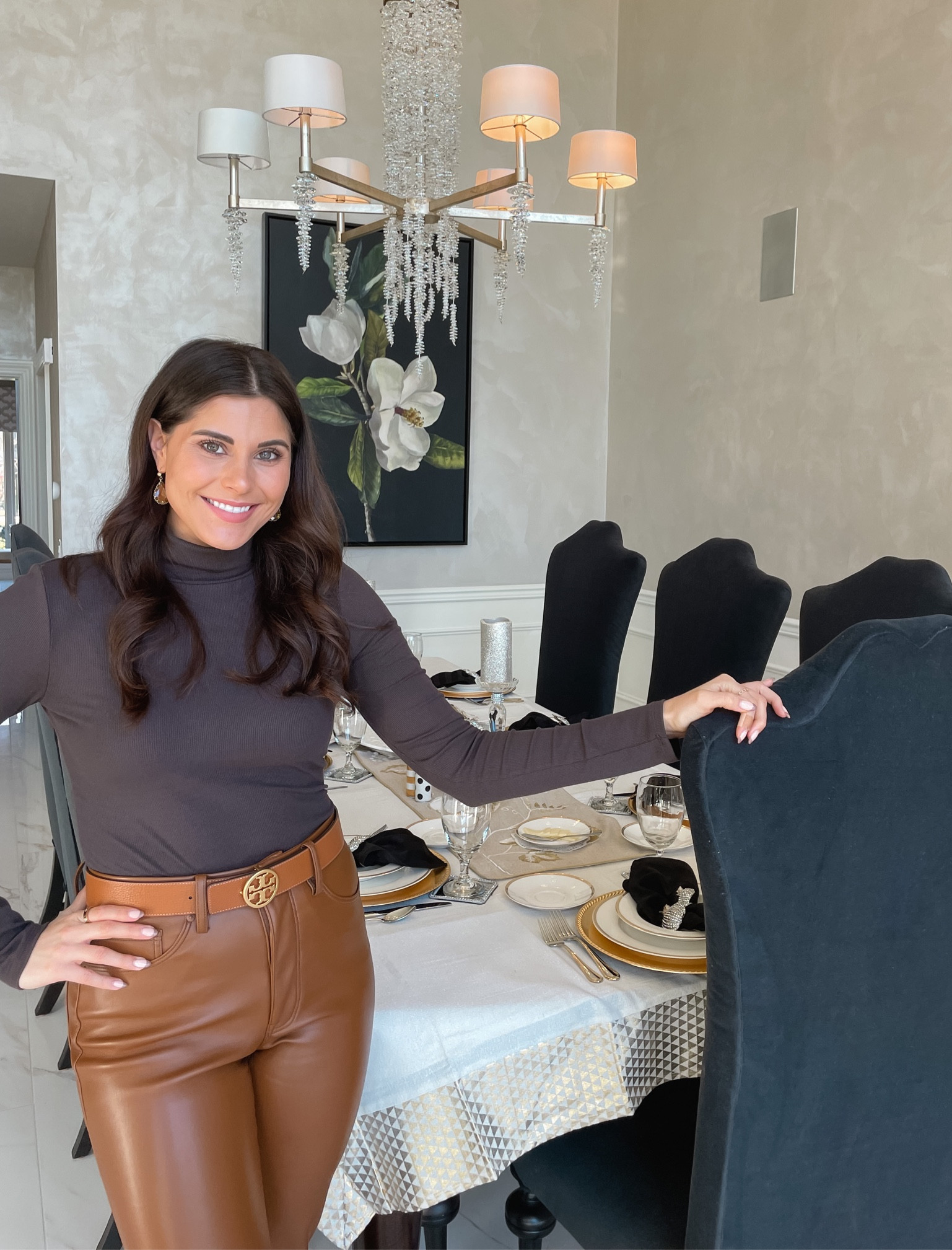 Thanksgiving dinner outfit inspo 🤎

Pants are Good American
Turtleneck is Gianni Bini 

Fall fashion, style, thanksgiving, outfit inspo, trendy, Tory Burch, turtleneck, ribbed top, long sleeve top, leather pants, tan pants, brown pants, straight pants, revolve, Bardot, gap, lulus, neiman Marcus, Nordstrom, earrings, hoops, ring, belt, lipstick, makeup, charlotte tilbury, commando, j.crew, express, old navy, Anthropologie, madewell, tuckernuck, coach, Ralph Lauren, dinner, Sunday, brunch, holiday style, classy, classic, trendy, new arrivals, under 200, under 100, under 50, sale, sweet Caroline collection

#LTKSeasonal #LTKHoliday #LTKworkwear