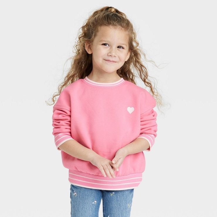 Toddler Hearts Pullover - Cat & Jack™ Pink | Target
