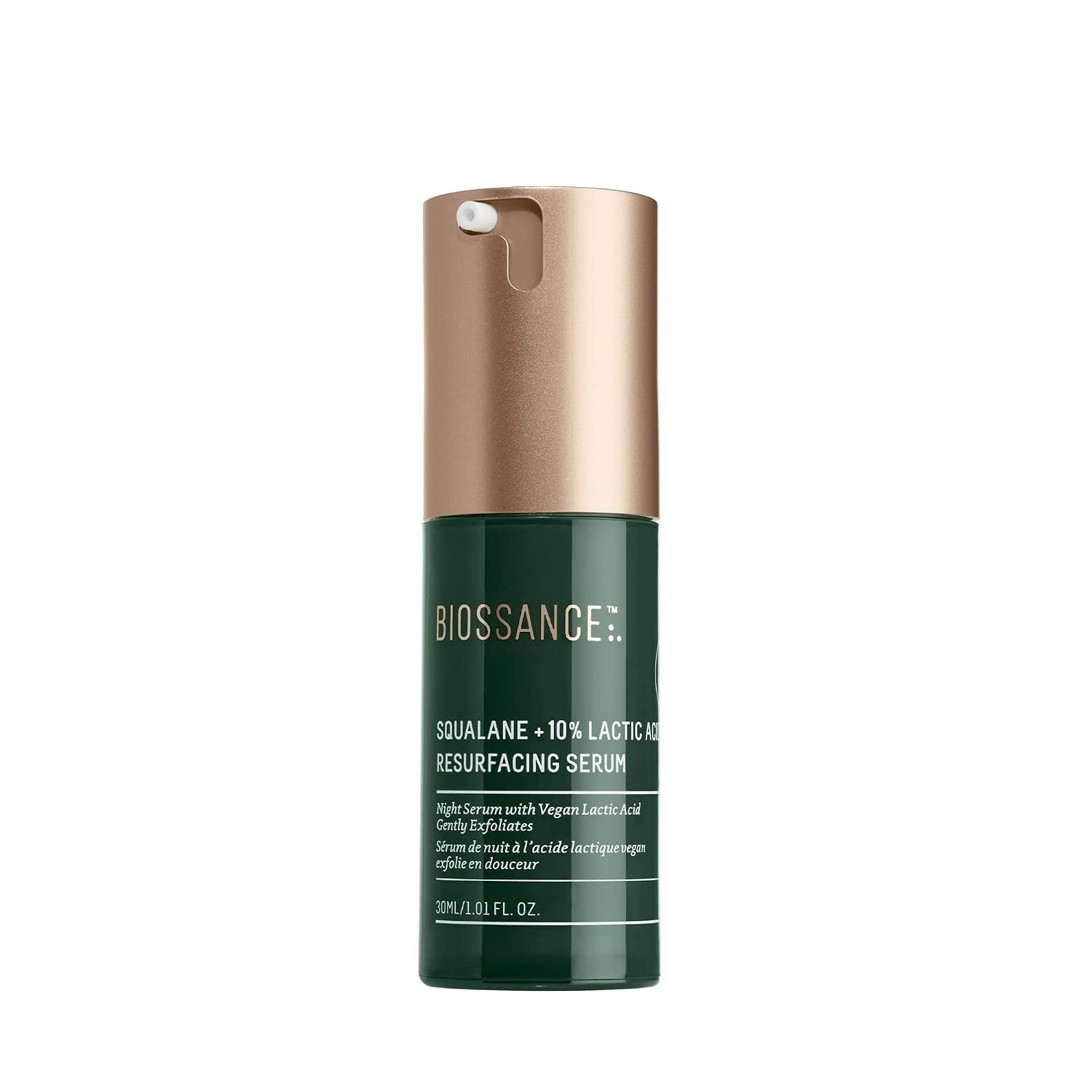 Biossance Squalane + Lactic Acid Resurfacing Night Serum. An Exfoliating AHA to Soften and Smooth Skin, Diminish Fine Lines and Brighten Complexion (1.0 ounces) | Amazon (US)