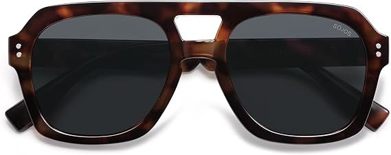 SOJOS Retro Thick Polarized Aviator Sunglasses for Women Men, Large Trendy Bold Square Pilot Shad... | Amazon (US)