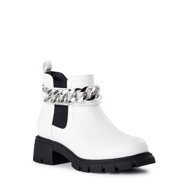 Wonder Nation Girls’ Chain Boots, Sizes 13-6 - Walmart.com | Walmart (US)