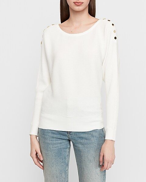 button shoulder dolman sweater | Express