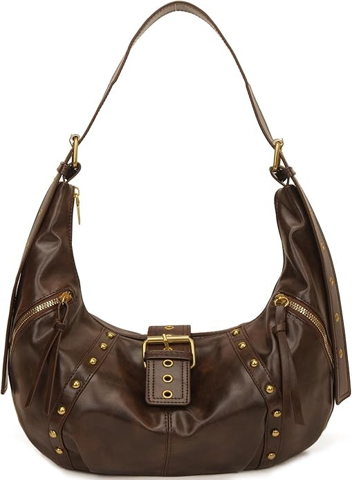 Handbag Y2K Purse Hobo Shoulder Bag for Women Clutch Small Purses Trendy Punk Bags | Amazon (US)