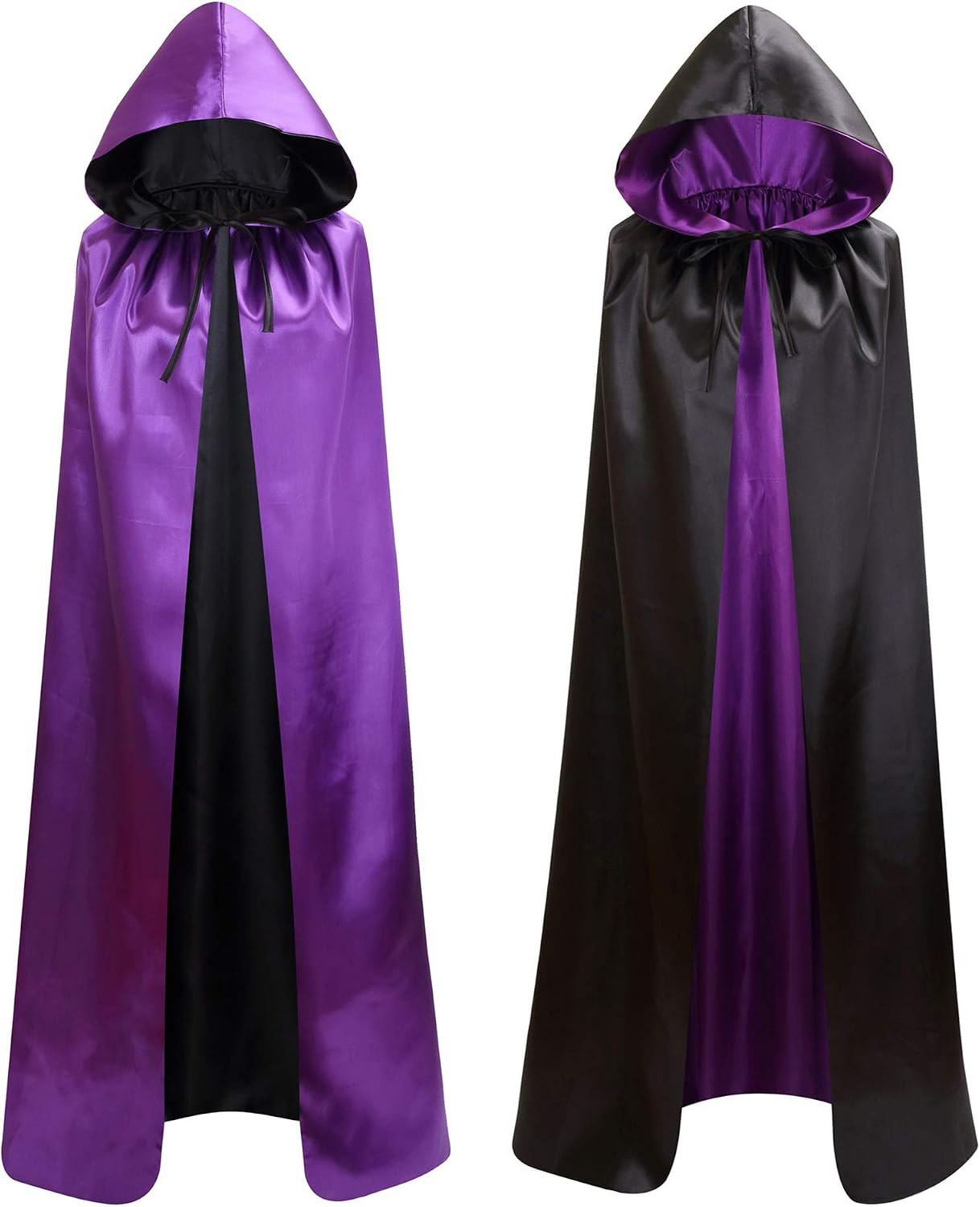 Unisex Adults Reversible Hooded Cloak Cape For Christmas Halloween Party Vampires Cosplay Costumes | Amazon (US)