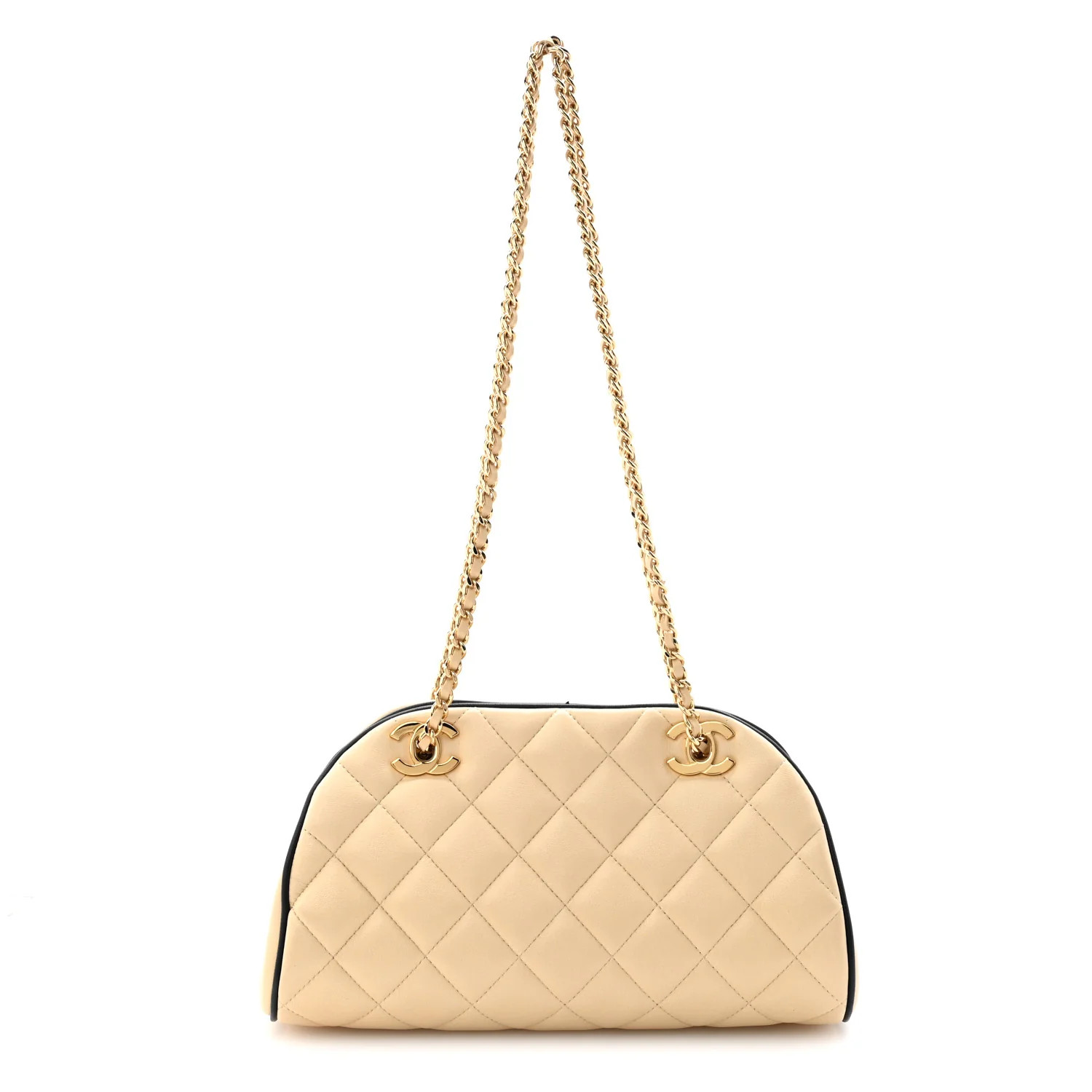 Chanel Lambskin Quilted Eyes On You Clutch With Chain Beige 1938310 | FASHIONPHILE (US)