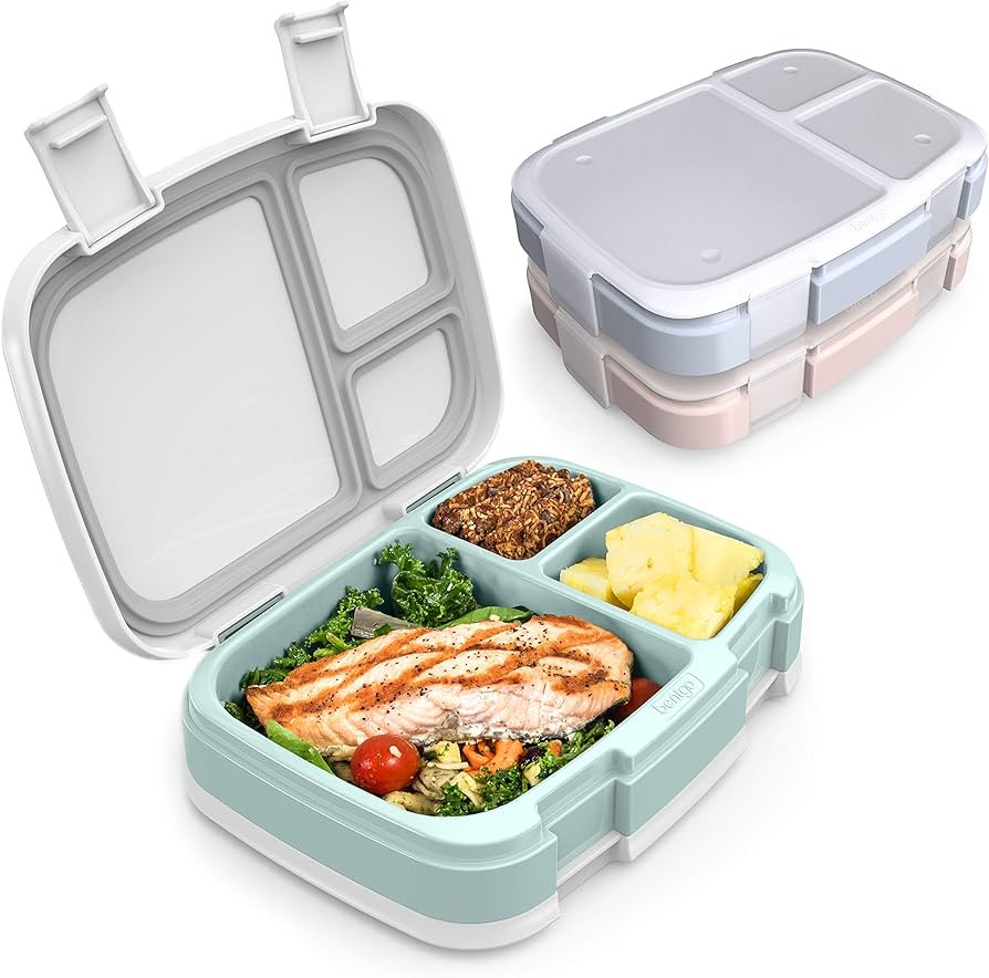 Bentgo® Fresh 3-Pack Meal Prep Lunch Box Set - Reusable 3-Compartment Containers for meal Preppi... | Amazon (US)
