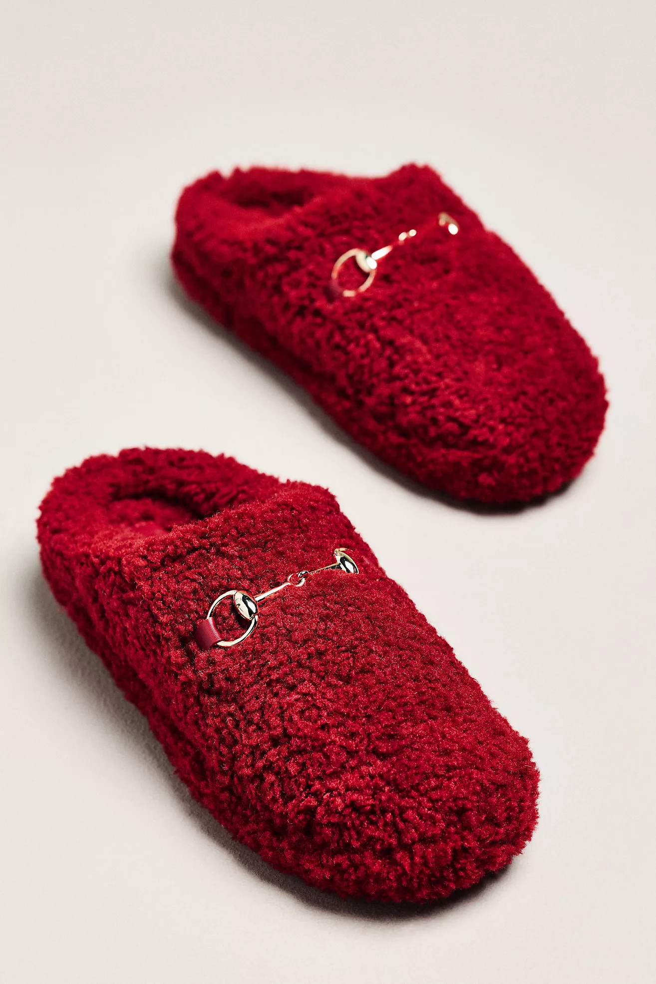 Maeve Sherpa Fleece Bit Scuff Slippers | Anthropologie (US)