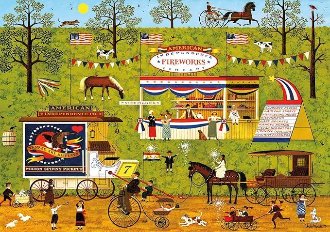 Buffalo Games - Charles Wysocki - Bang, Boom, Barn & Pow - 300 Large Piece Jigsaw Puzzle | Amazon (US)